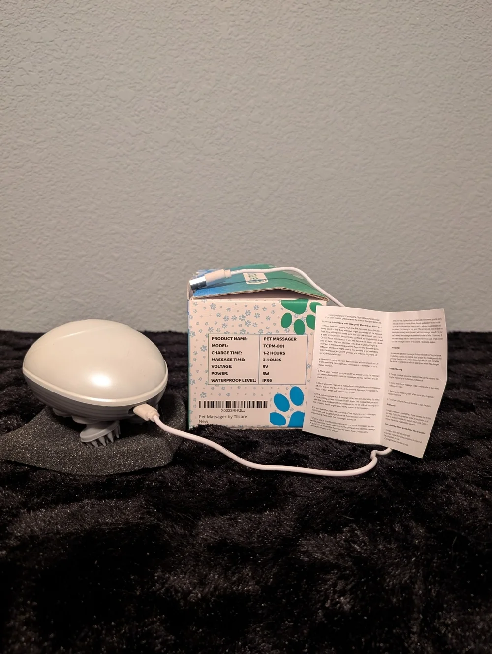 Electric Pet Massager - White/Grey